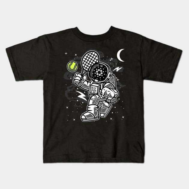 Astronaut Tennis Cardano ADA Coin To The Moon Crypto Token Cryptocurrency Blockchain Wallet Birthday Gift For Men Women Kids Kids T-Shirt by Thingking About